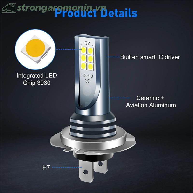 ST 2 Chiếc H7 LED Bóng Đèn Pha Ô Tô 110W 6000K Siêu Sáng Chống Thấm Nước ST