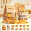 QEARY Giả vờ chơi Đồ chơi nhà bếp, Bánh rán nhà chơi Bánh mì nướng Mô phỏng Bánh mì tráng miệng, Thực phẩm giáo dục sinh nhật Nấu ăn thực tế Bộ bánh mì hoạt động bữa tiệc mô hình