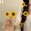 < YEI > Bộ kẹp tóc hướng dương hoạt hình 2 chiếc Kẹp viền hoa ngọt ngào cho bé gái Kiểu tóc đi học hàng ngày Mới