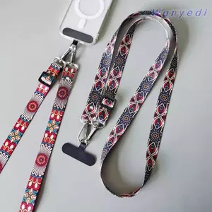 WANYEDI Dây buộc điện thoại di động, có đệm có thể điều chỉnh Dây đeo cổ đeo chéo, Dây chống mất Móc kép Dây treo