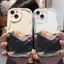 Ốp lưng tương thích cho iPhone 17 Air 16 15 14 13 12 11 Pro X XR XS Max SE 2020 6 7 8 Plus Kem gợn sóng viền cong Motif Snow Mountain NYK330