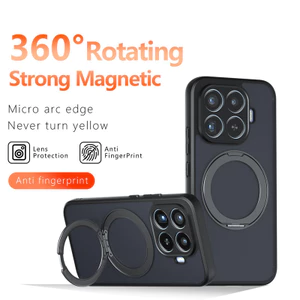 Dành Cho Xiaomi 17T 17T Pro Ốp Lưng ELVEV Chống Sốc Mờ Cảm Giác PC + TPU Chống Vân Tay Trong Vòng Chân Đế Hút