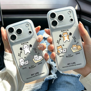 Mèo "Vòng lặp cuộc sống"ỐP đIệN ThoạI Cho IPhone 17 16PRO 15Plus 14 13 12 11 Promax XSMAX ốP Silicon TPU MềM Trong SuốT