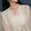 Khăn choàng lụa băng NKSFX, Áo len chống nắng cổ chữ V, Áo len cardigan dài tay có dây buộc cổ chữ V phong cách Hanfu