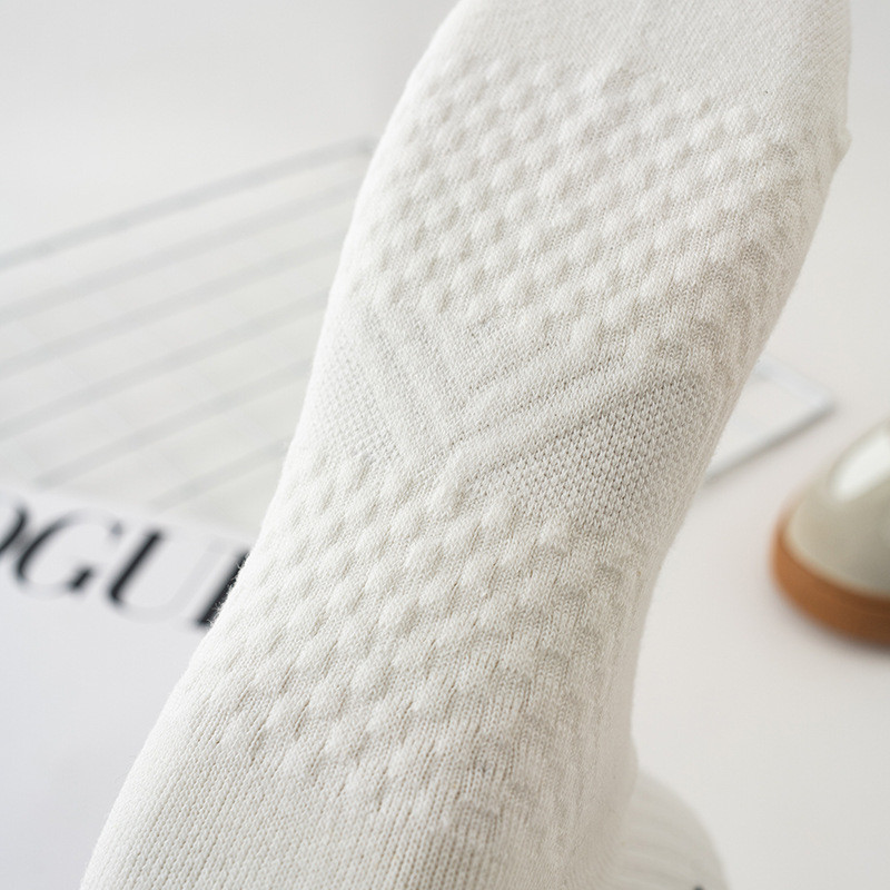Tất tập Yoga ống dài Cotton nguyên chất thêu Mỹ Tất thể thao thoáng khí và chống trượt