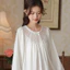Phụ Nữ Mềm Mại Dài Tay Lưới Cotton Váy Bộ Đồ Ngủ Vintage Váy Ngủ Nữ Váy Ngủ Đồ Ngủ