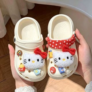 Dép sục cho bé gái mùa hè - Quai hậu chống trượt trang trí nơ dễ thương đi trong nhà ngoài trời