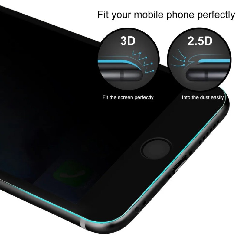 1-3 Chiếc Đen Edge Bảo Vệ Màn Hình Cho iPhone 8 7 6 6s Plus SE Chống Gián Điệp Riêng Tư Kính Cường Lực Cho iPhone SE 2020 2022 8Plus 7Plus 6Plus 6sPlus Điện Thoại Kính Phim