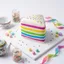 QEARY Bánh cầu vồng Đồ chơi có thể bóp được, Bánh mô phỏng Đồ chơi kẹp bánh lớp cầu vồng sáng tạo, Mới lạ Phục hồi chậm Thực tế Handmade Bánh cầu vồng Bóp đồ chơi thư giãn tay