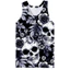 Đầu lâu 3D Tank Top Nam, Đen Trắng Skeleton Không Tay Đi Biển Tee, Mềm Mại Thoáng Khí Dạo Phố Áo Vest