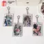 Giá đỡ huy hiệu ID GAVESTO, Giá đỡ Photocard 3 inch Acrylic lấp lánh, có mặt dây chuyền Móc khóa khung ảnh Keychian dành cho nữ Cô gái