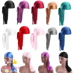 TOPTOOLCX Lụa Durag Headwrap Thời Trang Ung Thư Đầu Khăn Chemo Mũ Đàn Hồi Cướp Biển Mũ