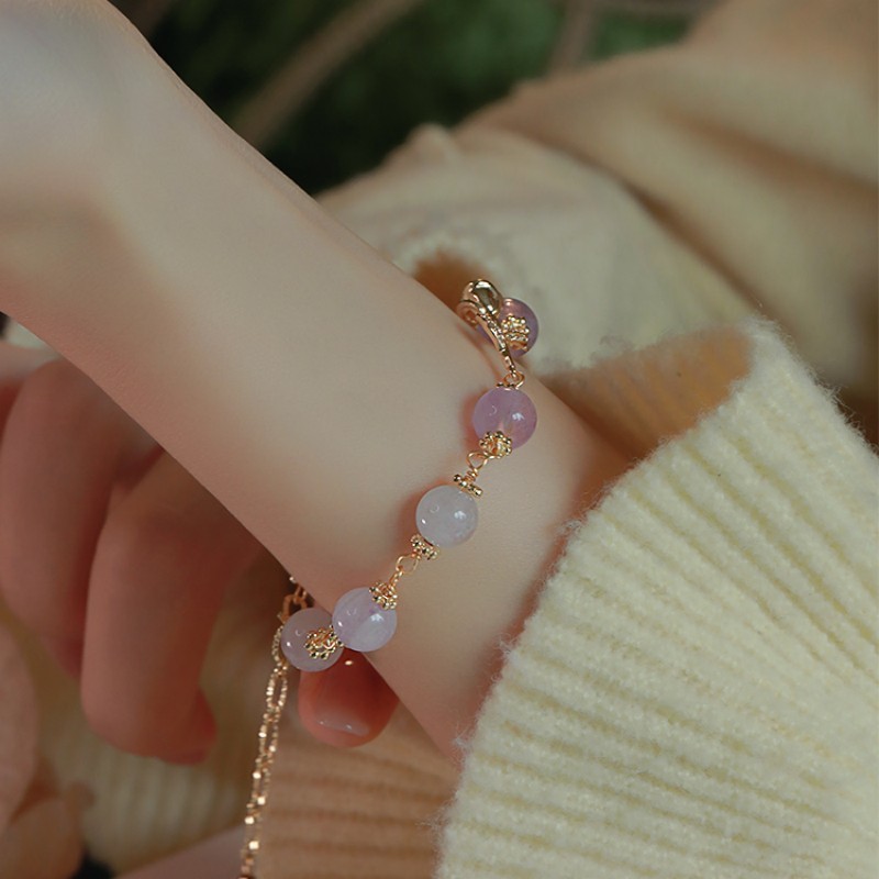 Vòng tay nữ thạch anh tím tự nhiên tinh tế
