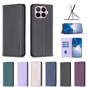 YJD Ốp Lưng Cho Xiaomi 17T Pro Cổ Điển Màu Da Khe Cắm Thẻ Từ Tính Chống Rơi Điện Thoại
