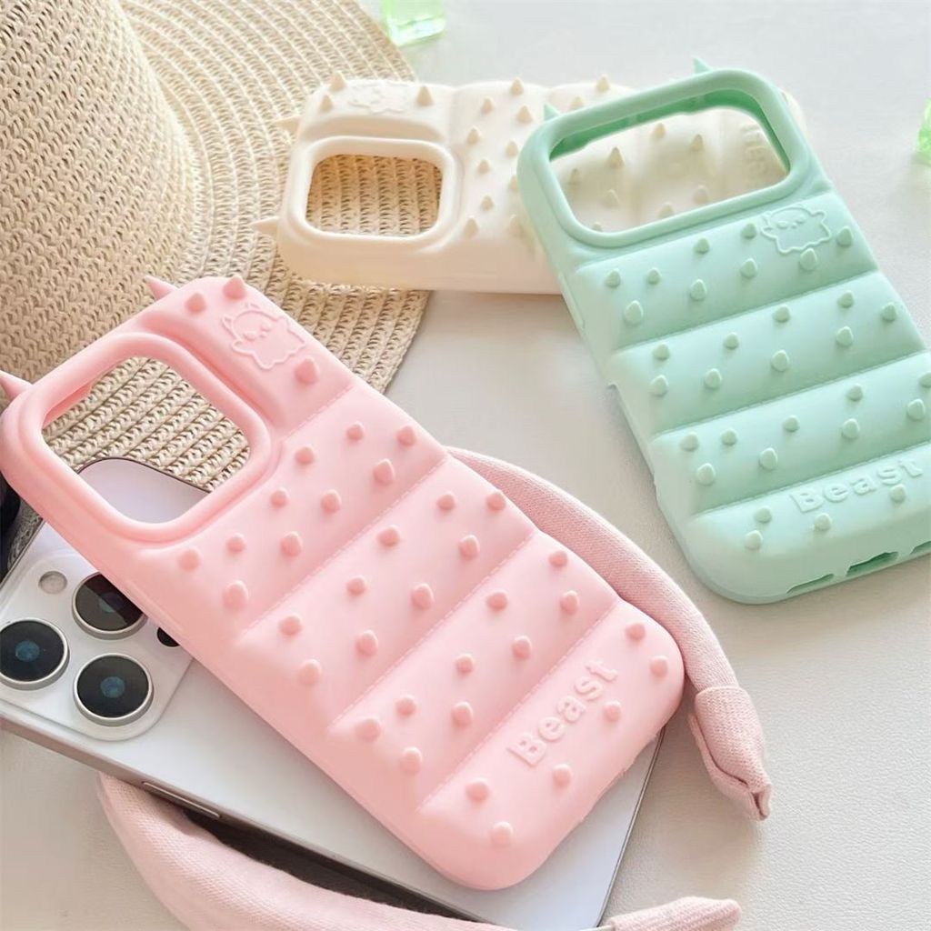 Ba Chiều Chấm Bi Demon Horn Little Monster iphone17 Apple 16 Thích Hợp Cho Ốp Điện Thoại 14 / 15promax
