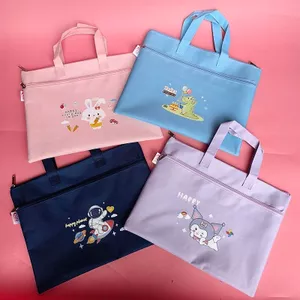 A4 Túi Sách Hai Lớp Học Sinh Hướng Dẫn Di Động Túi Bảo Quản Phụ Nữ Mang Thai Kiểm Tra Thai Sản Túi Thông Tin Hoạt Hình Dây Kéo Tập Tin Túi Chống Thấm Nước 6.11