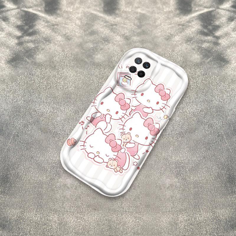 Thích hợp cho OPPO A54 4G 3D Wave Soft TPU Kitty Cat Vỏ điện thoại chống sốc