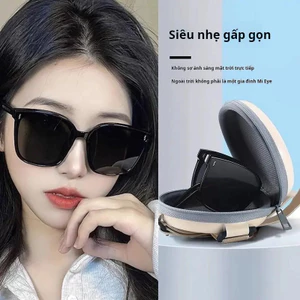 Kính râm chống nắng VN GM, Phong cách mới 2026, Phong cách cao cấp, Thiết kế hình vuông / tròn, Thích hợp cho nữ; Thích hợp cho hình dạng khuôn mặt hình chữ nhật lớn, giúp cái nhìn mỏng hơn, có chức năng chống tia cực tím.