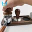 58 mm Gỗ Cà Phê Tam Giác Trạm Đứng Cà Phê Portafilter Giá Đỡ Ép Đứng Espresso Phân Phối Đòn Bẩy Giá Đỡ
