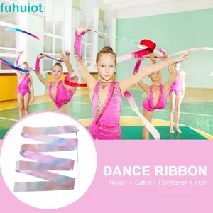 FUHUIOT Khiêu Vũ Ruy Băng 2M Ngôi Sao Nhấp Nháy Đồ Chơi Trẻ Em Dụng Cụ Tập Luyện Ballet Streamer