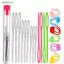 26 Bộ dụng cụ dệt kim may mắt lớn Kim sợi cùn & Kim dệt nhựa & Móc Loing Counter Stitch Markers Tools [VN]