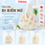 Oldlaiben Túi Cói Đi Biển Nữ ,Túi Lưới đan Cài Hoa đeo Vai Hàn Quốc,Đựng Đồ Tiện Lợi,Size Lớn Đựng Đồ,Hoàn Hảo đi Biển