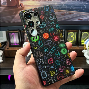 Ốp điện thoại cứng mờ “Graffiti ” cho Samsung S26 Ultra S25 S24 Ultra S25FE S24 FE S23 Ultra S22 S21 S20 A55 A56 A17 A15 A26 / Chống vân tay / Bọc nửa Vỏ Samsung