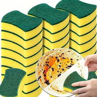 Miếng bọt biển làm sạch hai mặt nhà bếp đa năng - Miếng cọ rửa mạnh mẽ cho vết bẩn & mỡ