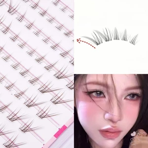 Fox Phong Cách Lông Mi Giả Tự Nhiên Đen Nâu Bé Uốn C-Curl Nhẹ Handmade Sợi Tổng Hợp Chiều Dài Hỗn Hợp