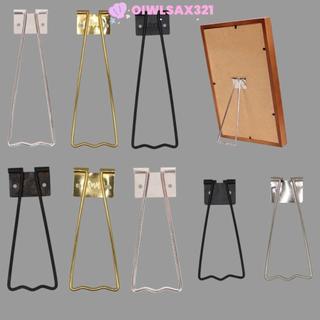Giá để đồ OIWLSAX321, Chân đế trưng bày nghệ thuật sắt bạc, Hỗ trợ mặt sau Giá đỡ hình ảnh vàng kim loại màu đen