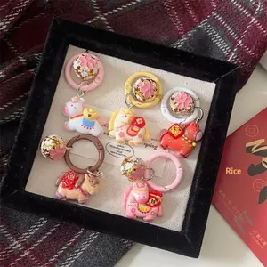 # HB # 1 / 5 Cái Hoạt Hình Màu Good Fortune Pony Bell Móc Khóa Cung Hoàng Đạo Ngựa Mặt Dây Chuyền Bapa Treo Phụ Kiện Trang Trí Quà Tặng Năm Mới.