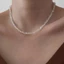 Vòng cổ đính cườm trong suốt NICOLOO, Vòng cổ pha lê nhiều mặt Hạt pha lê không đều bằng thủy tinh, Trang sức cổ Vòng cổ xương đòn đơn giản dành cho nữ