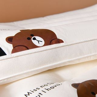 Tất cả cotton, lõi gối trẻ em/người lớn, họa tiết hoạt hình, lông tơ mềm mại, dùng cho gia đình