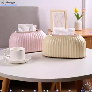 Hộp đựng khăn giấy DAYBREAK Hỗ trợ lò xo, Hộp đựng khăn giấy đa năng tự động nâng cao Giá đỡ lò xo, Hộp đựng khăn giấy trang trí nhà cửa phong cách đơn giản