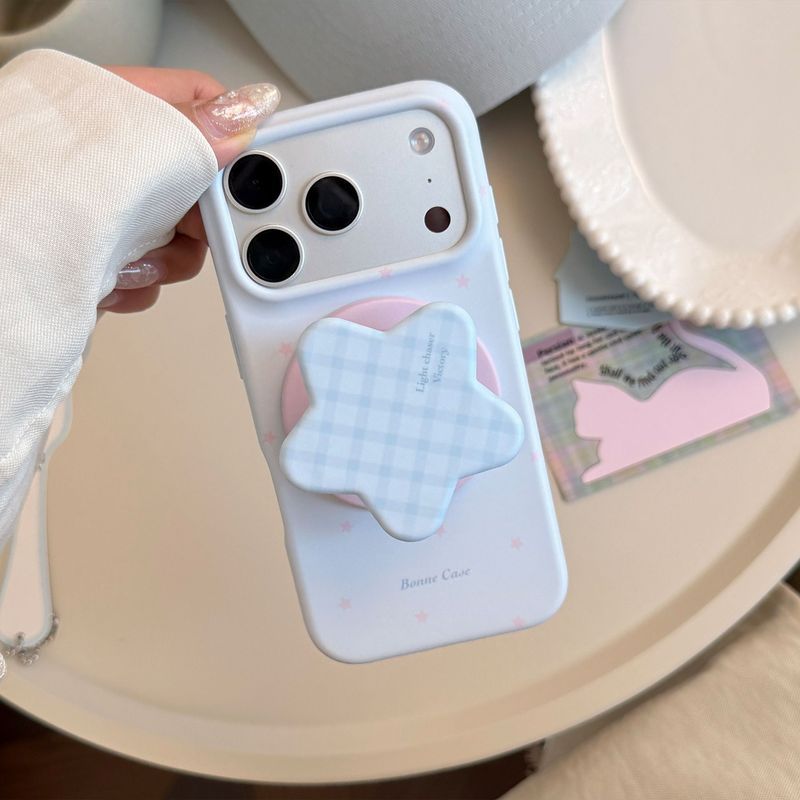 Giá Đỡ Ngôi Sao Thích Hợp Cho 17 Apple 17promax Phim Mềm iPhone16 Vỏ Điện Thoại 15 Tươi Xanh 13 Từ Tính