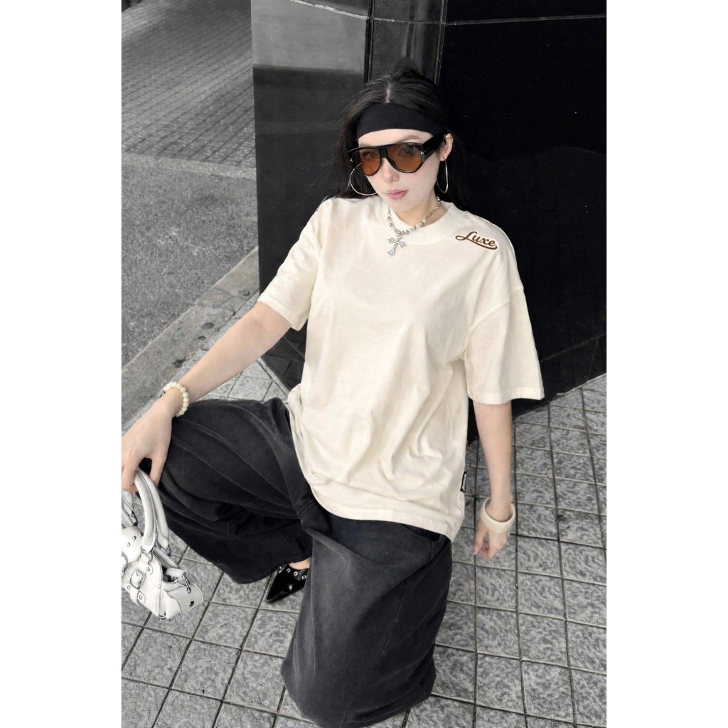 （Giao hàng 24h）Angela Áo Thun Atelier Luxe Boxy Tee Cotton 220gsm Local Brand Tay Lỡ Form Boxy Rộng Nam Nữ