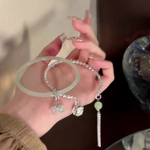 Phong Cách Trung Quốc Mới Phong Cách Cổ Đại Quốc Gia Hợp Thời Trang Chuông Vòng Tay Dây Nữ Ánh Sáng Sang Trọng Niche Vòng Tay Tinh Tế Vòng Tay Cao Cấp