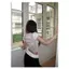 Milyfashion Đổ Xô Chữ Dây Áo Thun Ngắn Tay Mùa Hè Phong Cách Mới Cổ Chữ V Gạc Slim-Fit Gợi Cảm Hot Girl Ngắn Top LETTE