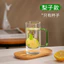 Thủy Tinh Vuông Cốc Nước Ống Hút Dây Chịu Nhiệt Cốc Trà Trái Cây Borosilicate Có Nắp Có Tay Cầm