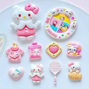 Set Charm Gắn Dép Hello Kitty Hồng Pastel Kawaii Cá Taiyaki Vợt Tennis Bánh Ngọt gắn Dép Crocs Nữ Cute Xinh