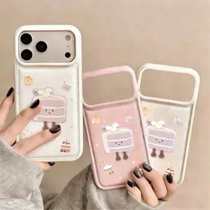 Bánh kem mềm mịn Thích hợp iPhone 17p trường hợp điện nhoại 16/1512 mới 13 dễ nhươkem 14