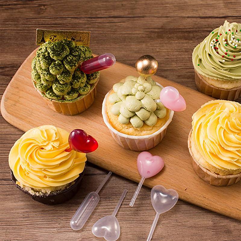 CMinYP 50 Chiếc Mini Lỏng Bóp Nhỏ Giọt Dùng Một Lần Mứt Nhỏ Giọt Cho Cupcake Nước Sốt Chuyển ttes Nhỏ Giọt Bánh Món Tráng Miệng Dụng Cụ Vinh Quang