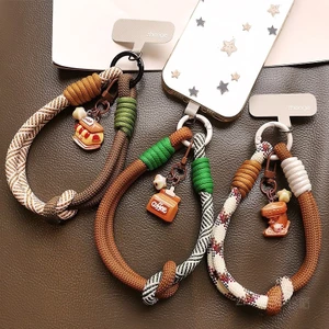 Điện Thoại Di Động Dây Cổ Tay Ngắn Dày Bện Mạnh Bền Chống Mất Mặt Dây Chuyền Nhỏ Ngoài Trời Nam Nữ Leo Núi Du Lịch