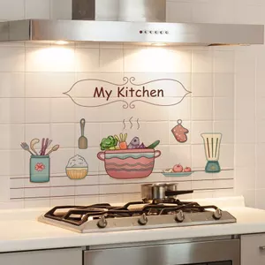 Nhà Bếp Chống Dầu Miếng Dán Chống Thấm Nước Tự Dính Chịu Nhiệt Độ Cao Trong Suốt Phạm Vi Hood Bức Tranh Tường Tủ Giấy Trang Trí Bếp Giấy Dán Tường 26.3