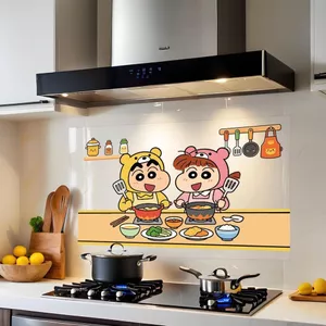 Nhà Bếp Hoạt Hình Chống Thấm Nước Chống Dầu Miếng Dán Bếp Phạm Vi Hood Miếng Dán Ngói Chống Cháy Hộ Gia Đình Chịu Nhiệt Độ Cao Trang Trí Dán Tường 26.3.22