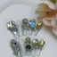 Bạc Hà Shimmer Nguyên Chất Handmade Màu Kim Cương Công Chúa Phong Cách Cao Cấp Mắt Mèo Sang Trọng Đeo Móng Tay Full Kim Cương Nhấp Nháy Kim Cương Phong Cách Tùy Chỉnh