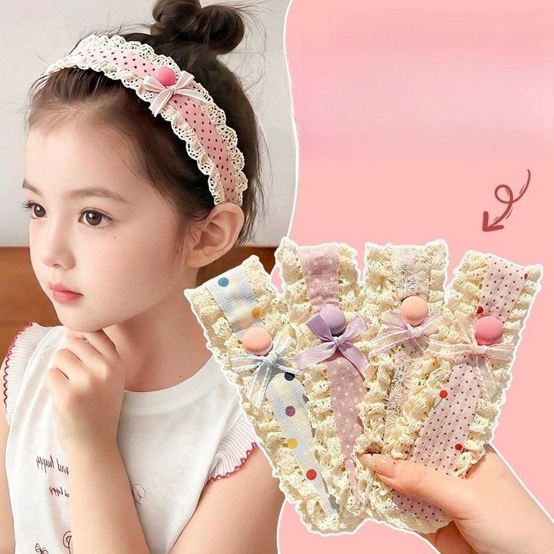 Ngọt Ngào Vintage Pháp Dệt Kim Ma Thuật Miếng Dán Tóc Thời Trang Vòng Tóc Cho Bé Gái Sử Dụng Hàng Ngày