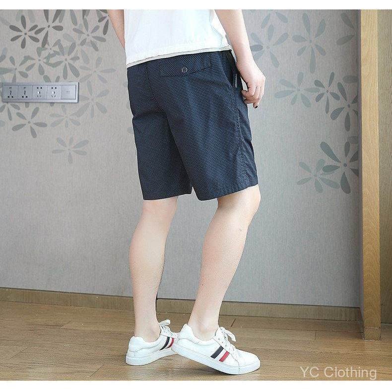 Quần short cotton cotton nguyên chất, dáng rộng vừa vặn co giãn nhẹ và nhiều túi, mát mẻ cho mùa hè, thích hợp để chạy bộ hàng ngày và mặc ở nhà I7QK