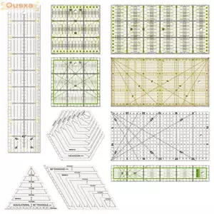 Thước Quilting OUSXA, Thước Quilting Vuông Đa Kích Thước, Chất Liệu Acrylic Chất Lượng Cao Quilters Dụng Cụ May Dự Án
