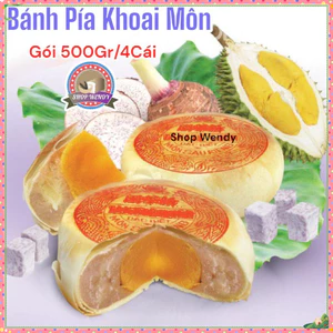 Bánh Pía Sóc Trăng Khoai Môn Sầu Riêng Trứng Muối (500g/1 Gói)